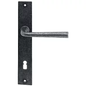 HALCÖ Drückergarnitur SÖLL - auf Schild BB 90, TS-50, schwarz passiviert