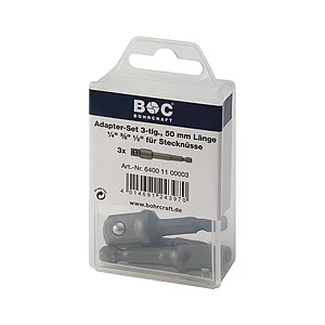 BOHRCRAFT Bit Adapter-Satz 1/4", 3/8", 1/2" Länge 50 mm 3-teilig