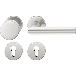 FSB Feuerschutz Wechselgarnitur 76 1076 AGL ÖNORM PZ, links, silber eloxiert