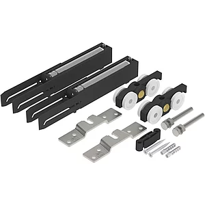 HELM 140 Beschlagset Holz mit Einzugsdämpfung beidseitig ohne Laufschiene