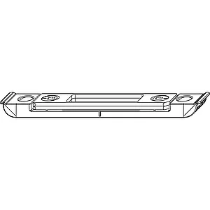 Fallenschließteil für MF, Falzluft 4 mm, Stahl verzinkt silberfärbig B 16