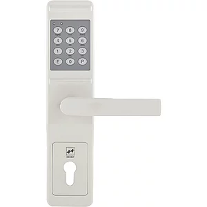 Türcodeschloss Version A, Lochung PZ, Entfernung 88 mm, RAL 9002