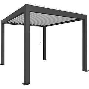 BIOHORT Pergola Gr. 3 x 3,5 dunkelgrau/weiß