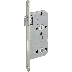 BMH Einstemmschloss WC, links, Dorn 55, Entf. 78 mm, Stahl silber lackiert