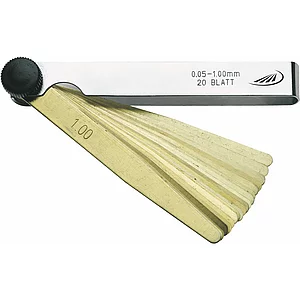 HELIOS PREISSER Fühlerlehre Messbereich 0,05-1,00 mm Blattlänge 100 mm 20 Blatt