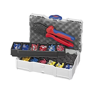 KNIPEX Crimpsortiment Kabelverbinder im Systainer + Crimpzange PreciForce