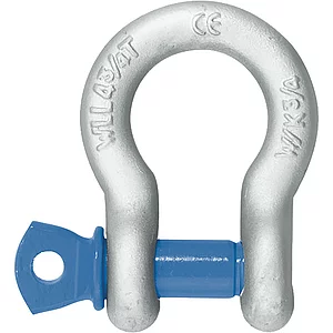 Schäkel Hochfest geschweift mit Augenbolzen NG 3/8'' feuerverzinkt