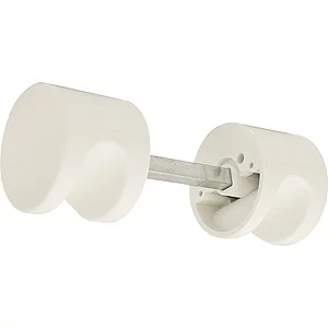 Türknopf 122.23 - auf Rosette, - mit Spezial - Drückerrosette, reinweiß