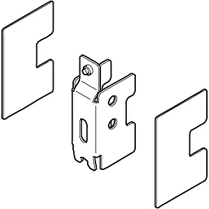 VITRIS Atrivant 80 Adapter für Wandprofil Anthrazit RAL 7016