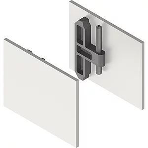 HELM GT-L Abdeckkappen-Set mit Abstandsprofil 9 mm Edelstahl-Effekt