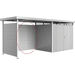 BIOHORT Seitendach-Rückwand HighLine H2, H3, H4, H5 silber-metallic