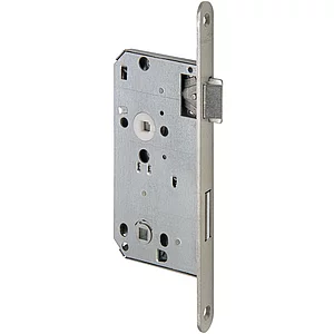 BMH Einstemmschloss WC, rechts, Dorn 55, Entf. 78 mm, Stahl silber lackiert