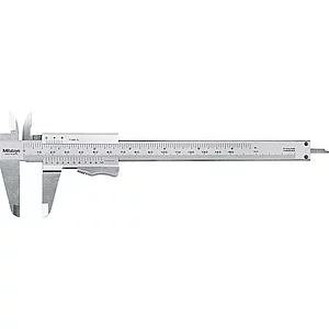 MITUTOYO Analog-Messschieber Momentklemmung Tiefenmaß flach Messb. 0-150mm/0-6"