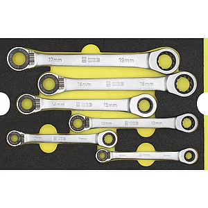 WGB Moflex Modul M Doppelring-Ratschenschlüssel mit Stopring 6160 6-teilig