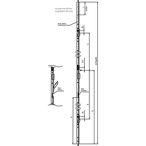 KFV Stulpflügelbeschlag AS 2600 BS 60 B298, rechts f. rechten Gehflügel