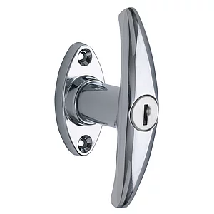 Stangenverschluss-Griffolive verschiedensperrend, 93 mm, Zinkdruckguß verchromt