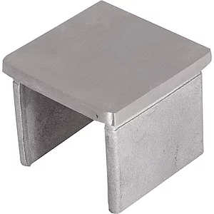 IAM DESIGN Endkappe für Nutrohr eckig, 40x40 mm, Edelstahl geschliffen V4A