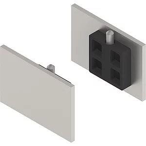 SOLIDO 100/HELM Abdeckkappen-Set Blende ME mit Abstandsprofil 15 Edelstahl