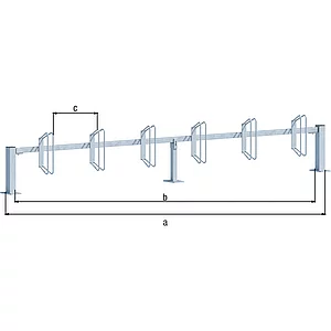 Fahrradständer Hagen 6 Einstellplätze Bodenbefestigung Aufschrauben