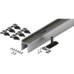 HAWA-Junior 80/100 Pocket Montageset Wandtasche L=2000 mm silber