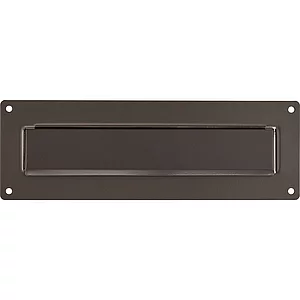 Außeneinwurfblende PORTA 796, 304 x 101 x 3 mm, schwarz-braun, metallic matt