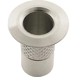 Bodenbüchse ohne Verschluss, 10 mm, Messing vernickelt