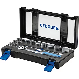 GEDORE Steckschlüssel-Satz 19 DMU-20 1/2"vierkant mit Umschaltknarre 15-teilig