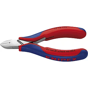KNIPEX Elektronik-Seitenschneider 7712 DIN 9654 rund, mit Facette, Drahtklemme