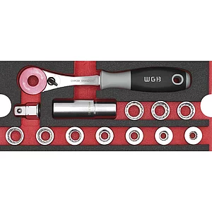 WGB Moflex Modul S Go-Through-Steckschlüsselgarnitur 6370 13-teilig