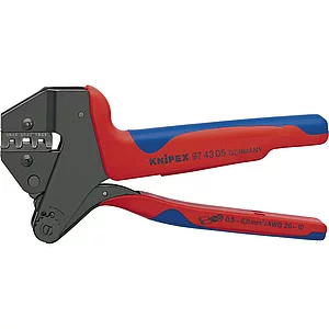 KNIPEX Crimp-Systemzange 974305 mit Crimpeinsatz für unisolierte Steckverbinder
