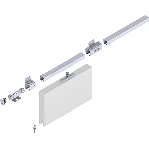 Schiebetorbeschlagset HELM 100 für Wandmontage, max. 100 kg, Stahl verzinkt