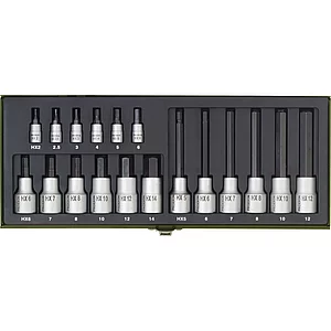 PROXXON Steckschlüssel-Satz 1/4" und 1/2" Hex 18-teilig