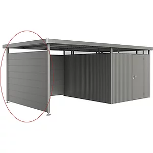 BIOHORT Seitendach-Seitenwand HighLine H5 quarzgrau-metallic