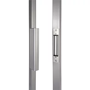 Einbau-Magnetschloss B-MAG für Drehtore, 250 kg Anziehkraft, Alu RAL 9005