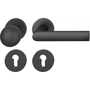 FSB Wechselgarnitur 12 1108 ASL auf Rosette PZ, Knopf drehbar, schwarz matt
