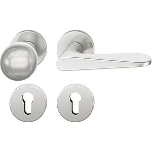 FSB Wechselgarnitur 12 1144 ASL auf Rosette PZ, Knopf drehbar, silber eloxiert
