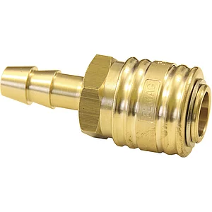 Euro Druckluft Kupplung aus Messing mit 6 mm Schlauchtülle