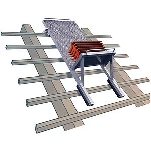 GRAF Dachziegelschlitten fahrbar auf Dachlatten Breite 60 cm Tiefe 30 cm