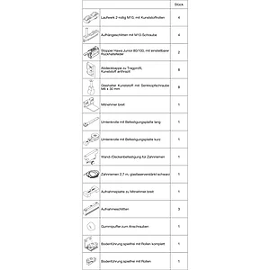 HAWA Junior 80/G Telescopic Teleskopbeschlag Glas 2-flügelig