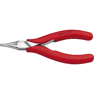 KNIPEX Elektronik Greifzange 3511 DIN 9655 flache Backen, KS-Griffe, L=115 mm