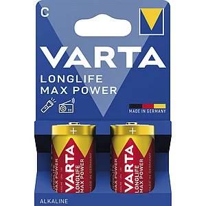 VARTA Batterie Longlife Max Power LR14/C 1,5 Volt 2 Stück