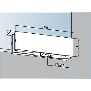 DORMA-Glas Unterer Eckbeschlag PT 10, Glas 10 mm, silber eloxiert (03.100)
