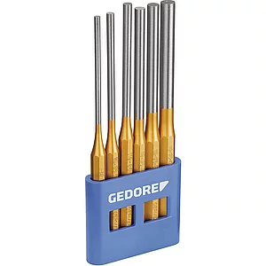 GEDORE Splintentreiber-Satz lange Form 119L achtkant 6-teilig im PVC Halter