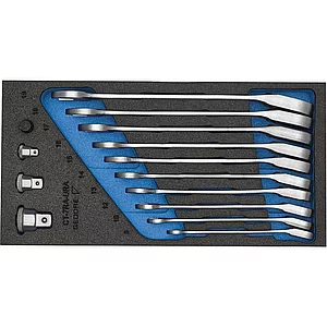 GEDORE Maulschlüssel/Ringratsche-Satz 1500 CT1-7 URA in 1/3 CT-Modul 14-tlg