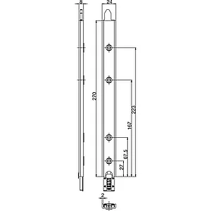 GU Anschlusseinheit Falzhebelgetriebe, Secury Automatic 270 Nut 10 RE, oben