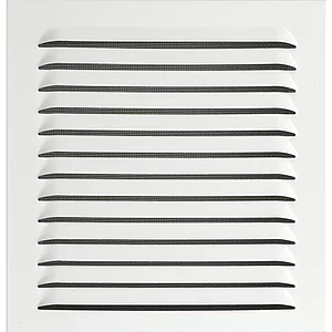 UPMANN Wetterschutzgitter eckig mit Einbaurahmen/Klemmfeder 230x240 mm weiß