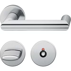 FSB Objekt Drückergarnitur 72 1016 AGL auf Rosette WC DIN, Edelstahl matt