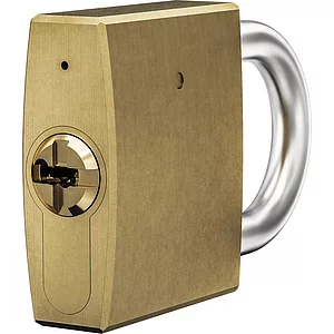 WINKHAUS Vorhangschloss keyTec N-Tra gleichsperrend Bügelhöhe 28 mm Messing