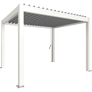 BIOHORT Pergola Gr. 3 x 3,5 weiß/silber