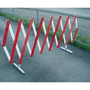 GRAF Scherengitter Holz rot/weiß Länge bis 6 m Höhe 1 m